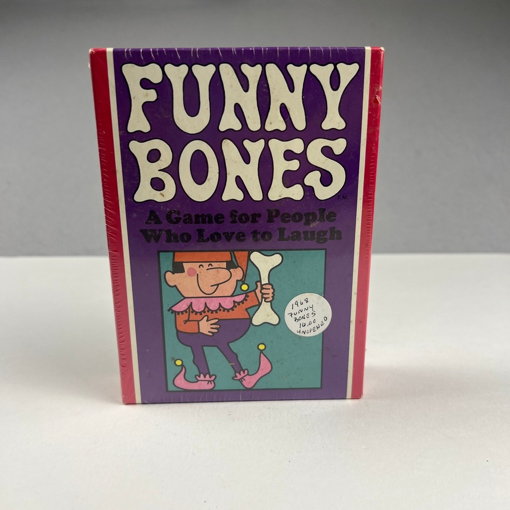 Vintage Parker Brothers Funny Bones Card Game Purple 1968 Sealed New Family Fun